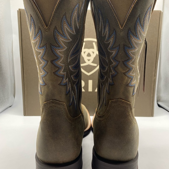 Ariat Brander Square Toe Cowboy Boots Men Size 10D - Picture 4 of 5